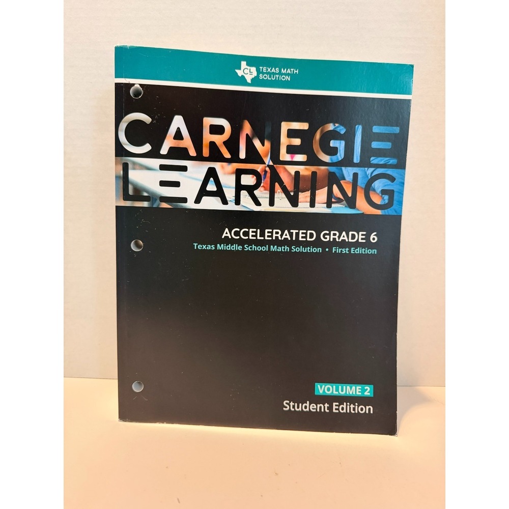 Carnegie Learning Accelerated Grade 6 Texas Math Solution Vol 1 & 2 Student Edit - Picture 3 of 6